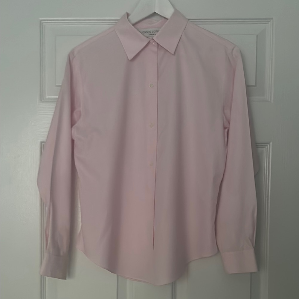 Casual Corner Classic Non-Iron Pink Dress Button Down Shirt